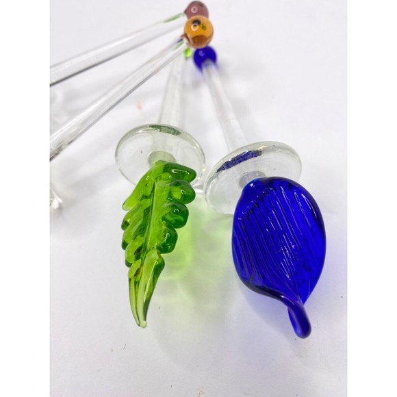Vintage Set of four Elegant Swizzle Sticks Stirs, Handmade Italian Glass - Picture 7 of 9
